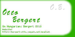 otto bergert business card